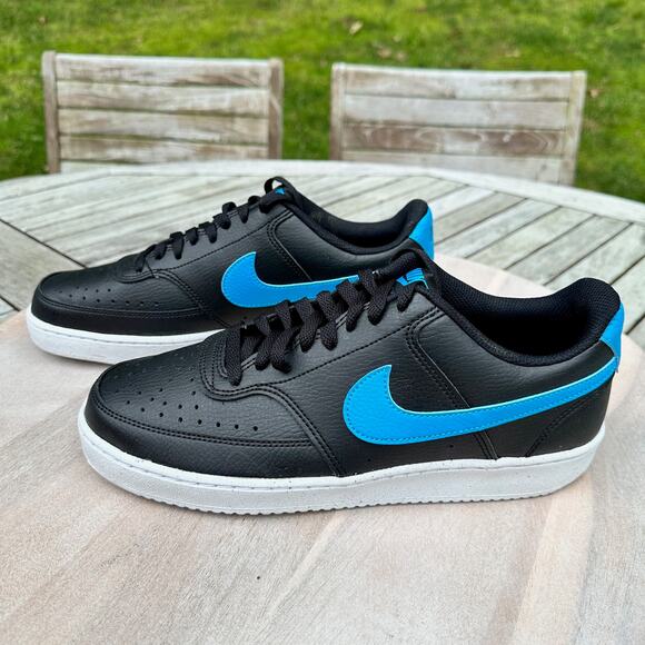 Nike Court Vision Lo NN Mens Size 9 Sneaker Black Laser Blue DH2987-005 New - Picture 5 of 11